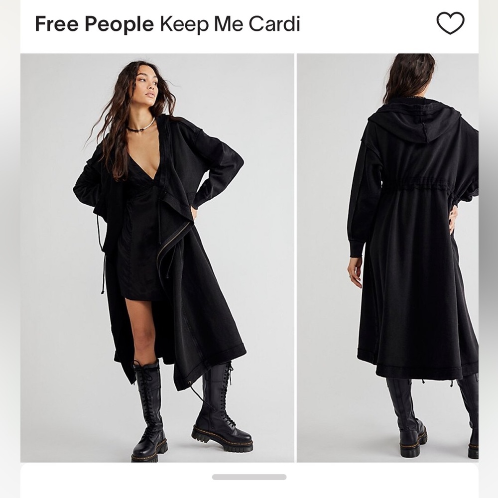 NEW Free People Zipper Long Jacket Hoodie Top Pullover Oversized Size XS